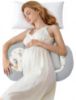 Picture of PATPAT Pregnancy Pillow for Sleeping, Maternity Pillow with Removable Cooling Cover, Support for Back, Belly and Hips, Portable Travel Wedge Pillow for Pregnant Women with Adjustable Small Pillow
