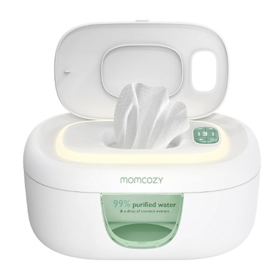 Picture of Momcozy Baby Wipe Warmer, Innovative Spring Design, Large Capacity Wipes Dispenser, Fast and Even Heating, 4 Modes of Temperature Heating Control, Diaper Wipe Warmer with Night Light