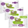 Picture of Boogie Wipes, Saline Wipes for Baby & Kids, Nose Booger Wipes for Allergy Relief, Face, Hand & Body, Made with Vitamin E, Aloe and Natural Saline, Unscented, 30 Count (Pack of 3)