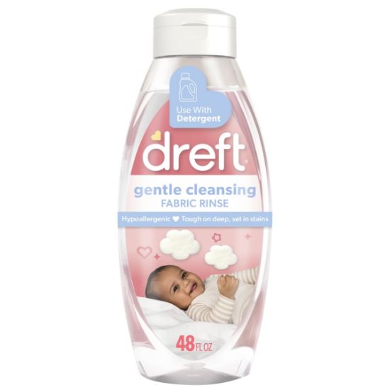 Picture of Dreft Baby Gentle Cleansing Fabric Rinse, 48 fl oz, Dermatologist Tested on Sensitive Skin, Odor Remover