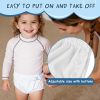 Picture of Durio Reusable Swim Diapers Washable Baby Swim Diaper Unisex Infant Toddler Swimming Diapers A White 2-3T