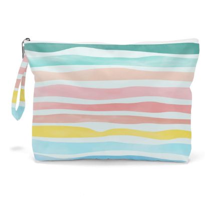 Picture of Fokongna Wet Dry Bag, Wet Bag for Swimsuit Travel Beach Bag, Diaper Bag Toiletry Bag Waterproof Large Makeup Bag, Zipper Pouch for Women Girls Sister Friends Wet Bag Starfish Sea Beach rainbow Gifts