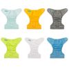 Picture of ALVABABY Baby Cloth Diaper 6 Pack with 12 Inserts One Size Cloth Diaper Covers Adjustable Washable Reusable for Baby Girls and Boys