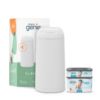 Picture of Diaper Genie Classic Diaper Pail Gift Set | Push-N-Lock Odor Control | Includes Starter Refill and Jumbo+ Refill | Holds up to 1,245 Newborn Diapers | Baby Registry Must-Have
