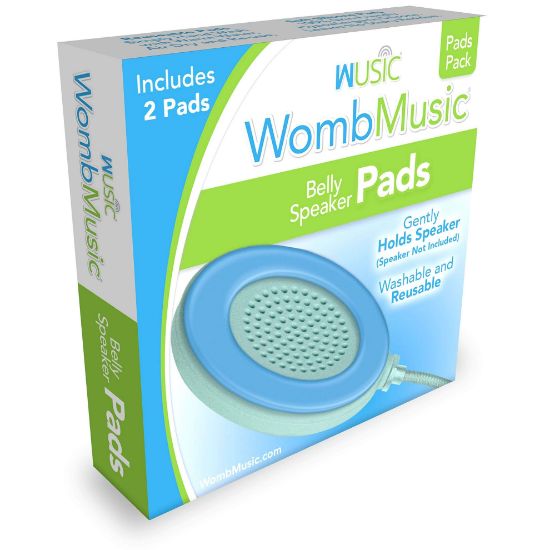 Picture of Womb Music Replacement Pads - [Pads Only] - 2 Pack Soft Silicone Gel Pad Set for The Wusic Pregnancy Belly Speaker - Washable, Reusable, Hypoallergenic, Securely Stays in Place