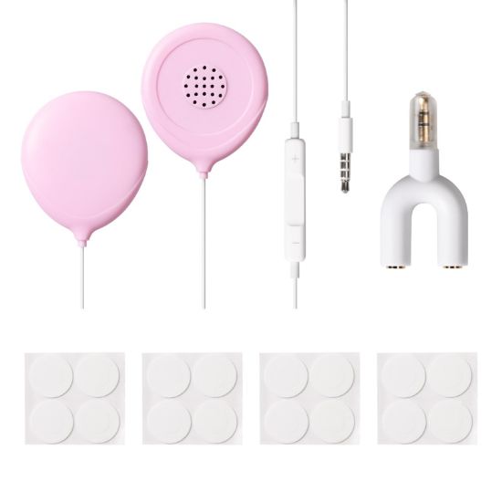 Picture of Pumwoy Baby Bump Headphones-Prebatal Belly Speakers for Women During Pregnancy,Play and Share Music to Your Baby(Pink)
