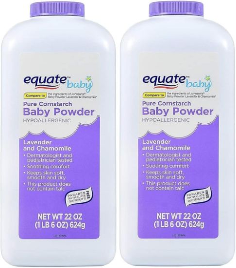 Picture of Pure Cornstarch Baby Powder with Lavender and Chamomile (2 Pack)
