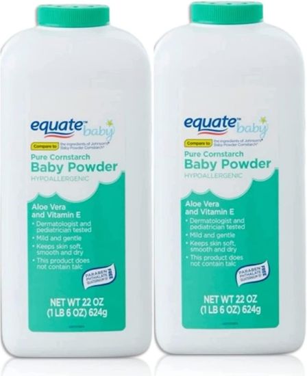 Picture of Pure Cornstarch Baby Powder Aloe and Vitamin E (22 oz - 2 Pack)