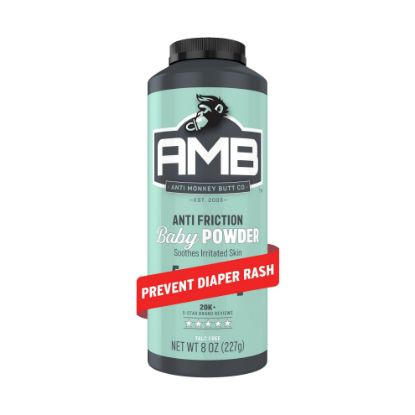 Picture of Anti Monkey Butt Baby Powder - Talc-Free Cornstarch Powder for Diaper Rash Prevention - Calamine & Hypoallergenic Formula for Anti-Chafing & Itch Relief - 8 oz
