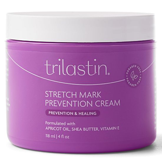 Picture of Trilastin Stretch Mark Cream for Pregnancy - Hydrating Belly Cream for Pregnant Women- Shea Butter & Vitamin E, Paraben Free, No Added Fragrances - Maternity Body Lotion for Belly, Hips, Thighs - 4 oz