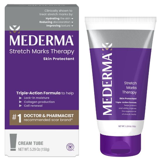 Picture of Mederma Stretch Marks Therapy - Prevents & Treats Stretch Marks, Safe for Pregnancy & Breastfeeding, Hydrates & Nourishes Skin, 5.29 oz (150g)