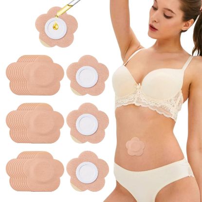 Picture of 50PCS Castor Oil Patches, FDA/MDR Certified Carrier Patches for Castor Oil | Medical-Grade Self-Adhesive Pads | Belly Button Patch for Caster Oil, Portable Breathable Anti Leakage Anti-Slip No Wash