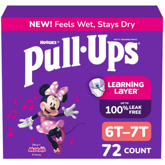 Picture of Pull-Ups Girls' Potty Training Pants, Size 6T-7T Training Underwear (55-75 lbs), 72 Count