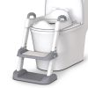 Picture of HBTower Potty Training Seat with Step Stool Ladder for Toddlers, Adjustable Kids Toilet Seat with Splash Guard, Anti-Slip Pads & Safety Handles, Comfortable Potty Chair for Boys & Girls (Grey)