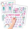 Picture of Hadley Designs Potty Training Chart for Toddlers Girls -10 Sticker Potty Chart for Toddlers Girls, 8.5x11" Potty Training Sticker Charts for Toilet Success, Unicorn Toddler Reward Chart for Kids