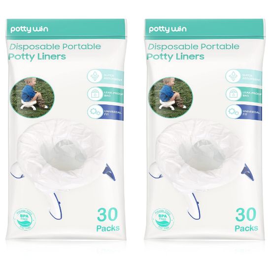 Picture of [60 Counts] Disposable Potty Liners compatible with OXO Tot 2-in-1 Go Potty, Universal Refill Bags for Toddler Travel