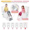 Picture of Orzbow Potty Training Seat | Upgrade Toddler Potty Training Toilet with Step Stool, 2-in-1 Stability Toilet Seat for Boys Girls | with Splash Guard, Anti-Slip Pad, Ladder, and Height Adjustable, Pink