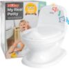 Picture of Nuby My Real Potty Training Toilet with Life-Like Flush Button and Sound - 18+ Months - White