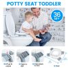 Picture of Orzbow Portable Potty Training Toilet, Travel Potty Seat for Toddler Boys Girls with Splash Guard, Potty Training Essentials, Foldable, Includes Free Travel Bag and 40 Liners, Indoor/Outdoor Use, Grey