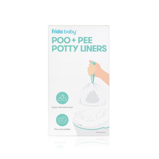 Picture of Frida Baby Poo + Pee Potty Liners, Leak-Proof, Super-Absorbent Liners Potty Bags, Fits Most Potty Chairs for Easy Cleanup, 30 Count