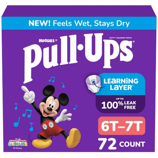 Picture of Pull-Ups Boys' Potty Training Pants, Size 6T-7T Training Underwear (55-75 lbs), 72 Count