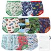 Picture of EZ Moms 10 Packs High Waist Potty Training Underwear for Boys Double Absorption Toddler Training Pants 3T-4T Reusable Dinosaur Toddler Underwear Boys 3T Kid Confident Pee Pants with a Laundry Bag