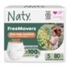 Picture of Naty FreeMovers Pull Up Training Pants for Sensitive Skin | Hypoallergenic Potty Training Underwear | Absorbent & Leak-Proof for Toddler | Soft, Unscented| Size 5, 3T-4T (26-40 lbs), 80 Count