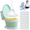 Picture of 100 Pack Potty Chair Liners Disposable,Drawstring Training Toilet Seat Liner Bags Cleaning Bag for Kids Toddlers Outdoors Travel