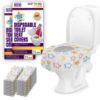 Picture of Toilet Seat Covers Disposable Value Pack - 22 Large Waterproof Potty Covers for Toddlers, Kids, and Adults by Mighty Clean Baby - 2 Packs of 11 Covers