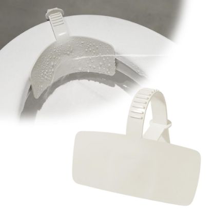 Picture of Toilet Pee Splash Guard - Urine Deflector Blocks Leaks Center Strap with Built-in O-Ring | Comfortable Pee Shield for Toddlers, Potty Training & Elderly | Fits Most Toilet Seats (1, 11.4x6.3inch)