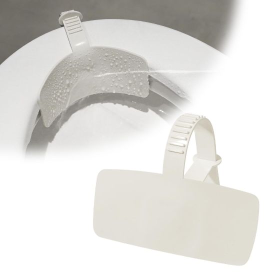 Picture of Toilet Pee Splash Guard - Urine Deflector Blocks Leaks Center Strap with Built-in O-Ring | Comfortable Pee Shield for Toddlers, Potty Training & Elderly | Fits Most Toilet Seats (1, 11.4x6.3inch)