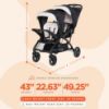 Picture of Baby Trend Sit N' Stand Tandem Double Stroller 2.0 DLX and 5 Point Safety Harness, Shaded Canopy, Storage Compartment, and 2 Cup Holders, Modern Khaki