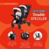 Picture of Baby Trend Sit N' Stand Tandem Double Stroller 2.0 DLX and 5 Point Safety Harness, Shaded Canopy, Storage Compartment, and 2 Cup Holders, Modern Khaki