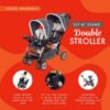 Picture of Baby Trend Sit N' Stand Convertible Multi-Use Easy Fold Travel Toddler & Baby Tandem Double Stroller with Safety Harness and Storage Basket, Magnolia