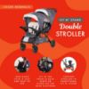 Picture of Baby Trend Sit N' Stand Tandem Double Stroller 2.0 DLX with 5 Point Safety Harness, Shaded Canopy, 2 Cup Holders, and Ample Storage Space, Magnolia