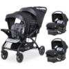 Picture of Baby Trend Double Stroller with 2 EZ-Lift Plus Infant Car Seats, Sit N' Stand, Stormy - Portable and Lightweight Stroller Duo and Car Seat Travel System Tandem