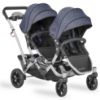Picture of Dream On Me Track Tandem Double Umbrella Stroller in Slate, Lightweight Double Stroller for Infant and Toddler, Multi-Position Reversible & Reclining Seats, Large Storage Basket and Canopy