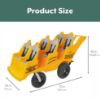 Picture of Angeles Bye Bye Buggy 6 Passenger Stroller, Sturdy Daycare Stroller with Fat Tires, Easy-to-Fasten Safety Buckles, Parking Brake, & 360 Pivoting Wheels, Yellow