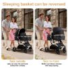 Picture of PEARLOVE 2 in 1 Baby Stroller Newborn Foldable Pushchair Folding High Landscape Infant Carriage,Toddler Pushchair Black Baby Stroller