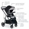 Picture of Britax Brook+ Modular Baby Stroller, Ultra-Lightweight Infant and Toddler Stroller with SafeWash Insert and 4 Ways to Stroll, Graphite Onyx
