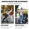 Picture of BABY JOY Baby Stroller, 2 in 1 Convertible Carriage Bassinet to Stroller, Pushchair with Foot Cover, Cup Holder, Large Storage Space, Wheels Suspension, 5-Point Harness (Black)