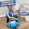 Picture of Hot Wheels Blue Race Car Potty Training Toilet, Race Car Potty Seat Includes Detachable Toddler Toilet Seat and Kids Potty, Ages 12 Months and Up