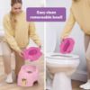 Picture of Bright Starts Disney Princess Full Comfort Potty Training Toilet, Easy Clean Removable Bowl, Splash Guard, High Back for Comfort & Stability, Toddlers up to 50 lbs