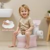 Picture of CheerTry 2-in-1 Toddler Potty Training Toilet - with Detachable Training Seat, Realistic Flushing Sound for Boys & Girls Ages 1-3 with Wipes Storage, Toilet Paper Holder