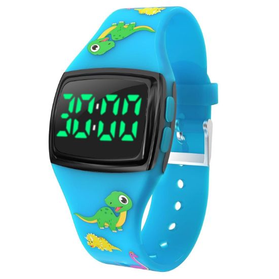 Picture of SKYROKU Toddler Potty Training Watch - Magnetic Charging, 5 Timing Modes, Ultra-Long Standby, Cute Dinosaur Design, Music & Flash Reminders, Silicone Strap, Large Dial for Easy Use (Blue)