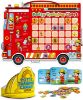 Picture of Potty Training Chart with 35 Stickers, 3 Reminder Stickers and Crown for Toddlers Boys and Girls - Potty Training Rewards for Kids - Fireman