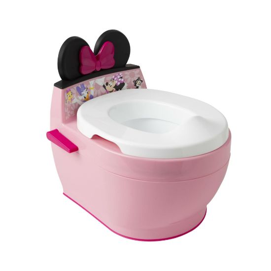 Picture of The First Years Disney Minnie Mouse Potty Training Toilet and Toddler Toilet Seat Attachment - 2-in-1 Toddler Potty Training Toilet with Removable Toilet Training Seat - Potty Training Must Haves