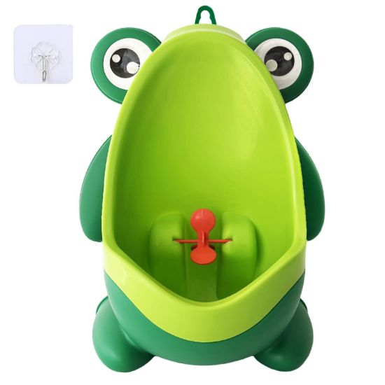 Picture of Frog Pee Training,Cute Potty Training Urinal for Boys with Funny Aiming Target,Green Urinals for Toddler Boy