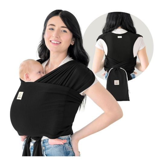 Picture of KeaBabies Baby Wrap Carrier Ring Sling - Easy to Wear, Adjustable D-Lite Baby Carrier Newborn to Toddler, Infant Carrying Shirt, Hands Free Bonding, Breathable Fabric Wearing Wrap (Trendy Black)
