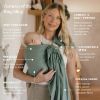 Picture of WildBird - Ring Sling Baby Carrier - 0-36 Months (up to 35 lbs) - Standard (74") Acadian & Gold Ring - Front, Hip or Back Carry - Adjustable Fit - Natural Linen - Baby Essentials - New Mom Gifts